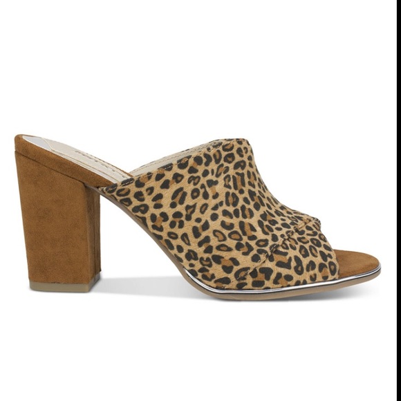 Rialto faux suede slide in brown leopard - Picture 2 of 11